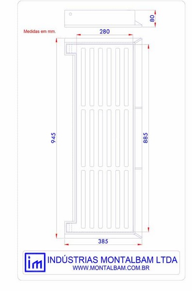 Grelha ferro fundido nodular GR 95 950x385mm